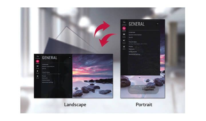 Dedicated GUI for Portrait Orientation