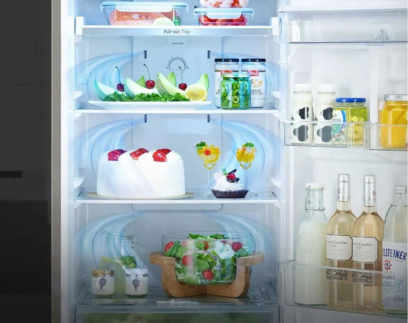 Multi-directional cool air distribution system