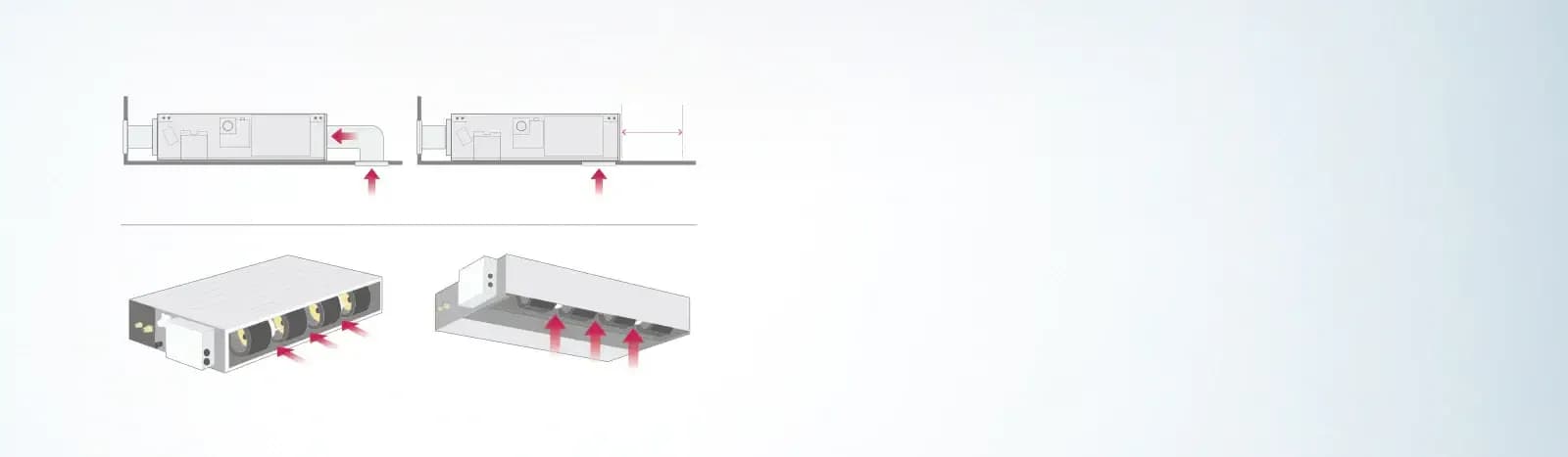 Flexible Installation (Low Static Duct Only)