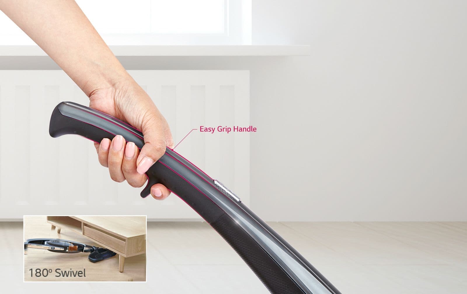 Ergonomic handle With the 180-degree rotating nozzle